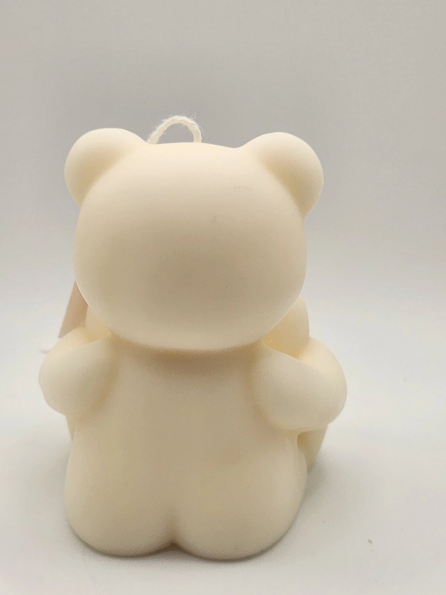 Sitting Bear With Heart Candle