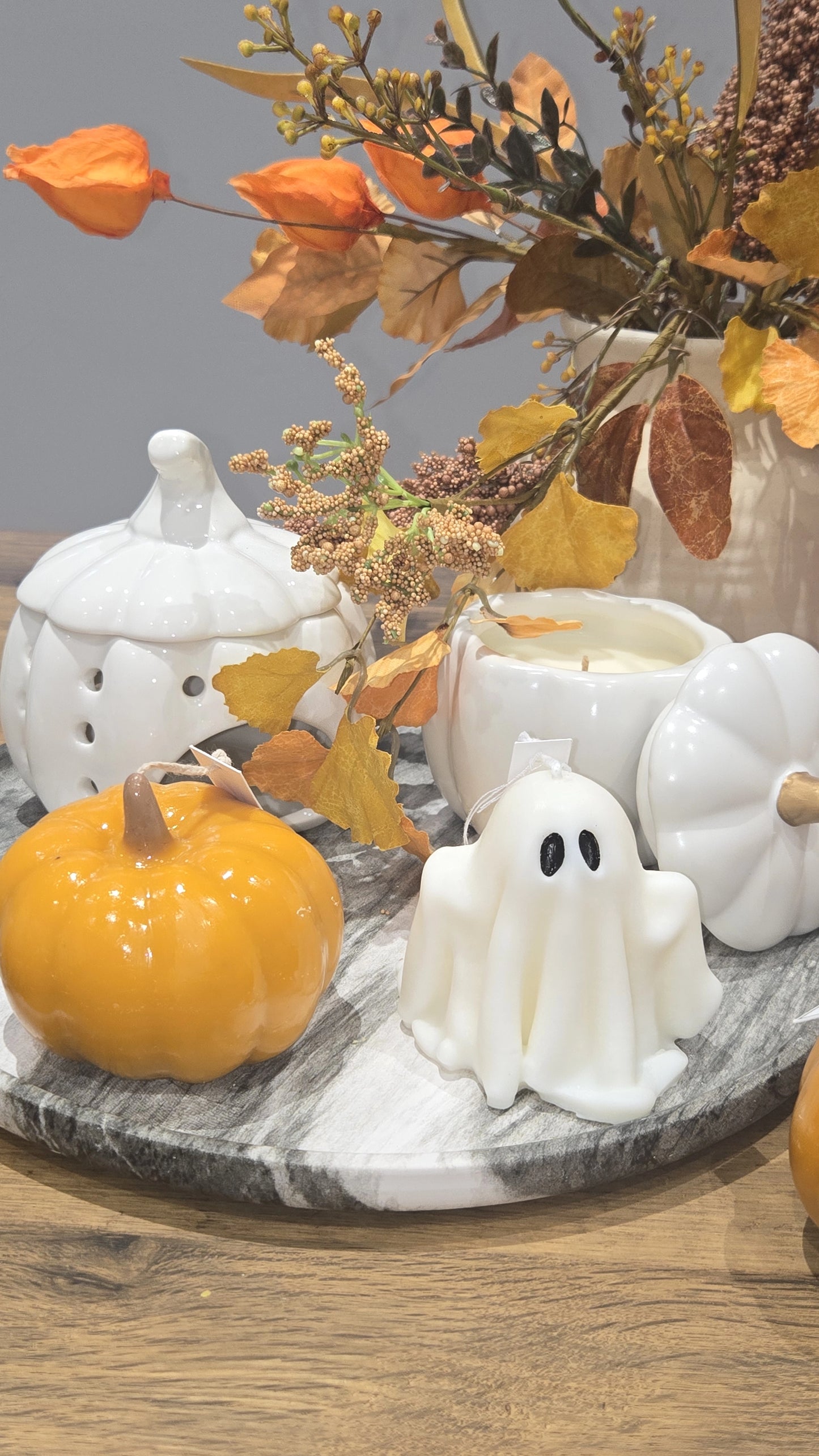 Halloween Ghost Ornament Candle - Hand-Poured Soy Wax