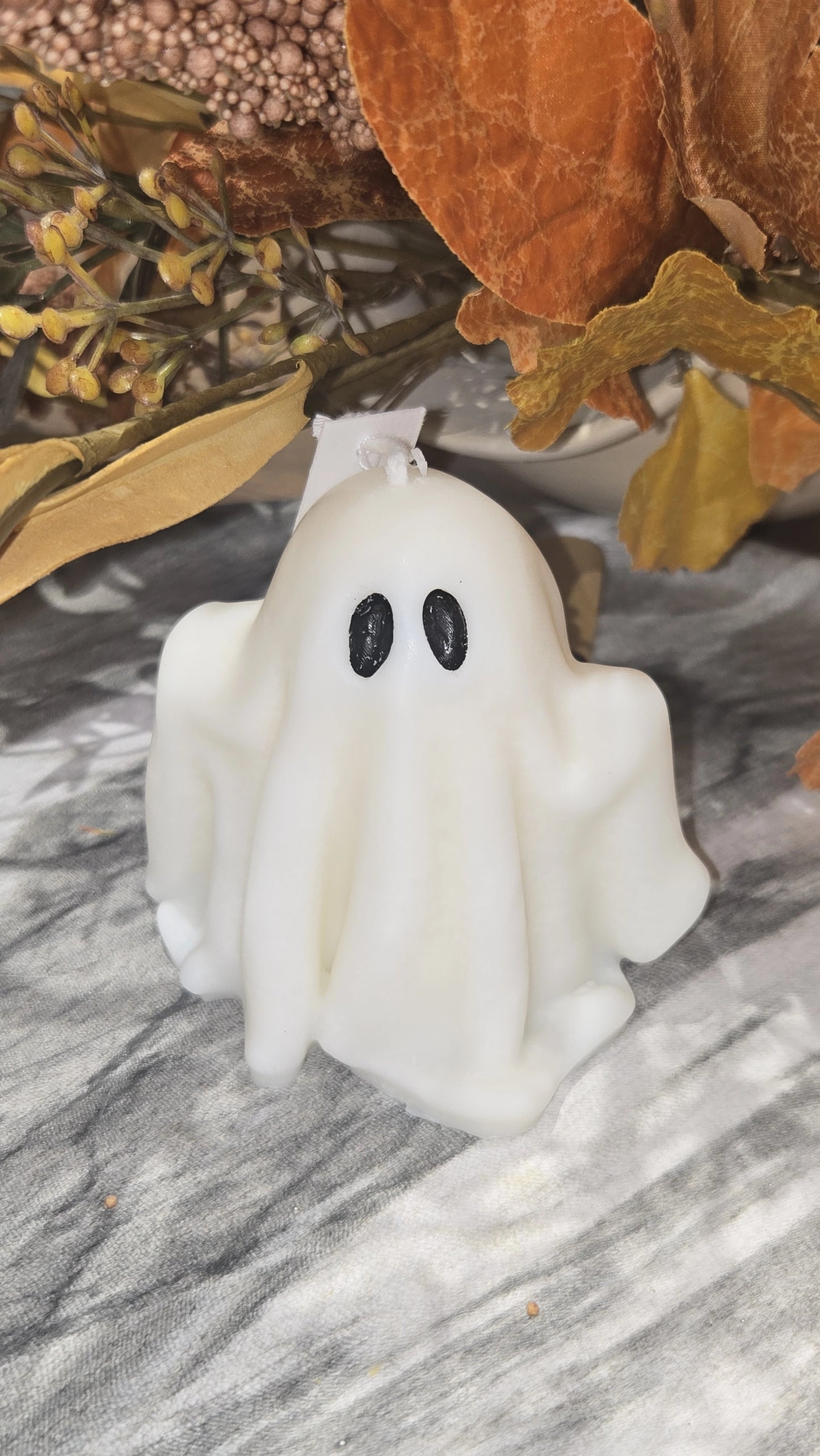 Halloween Ghost Ornament Candle - Hand-Poured Soy Wax
