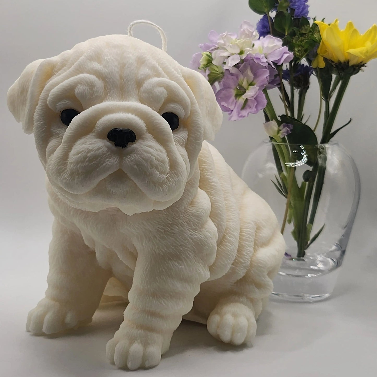 English Bulldog Large Candle