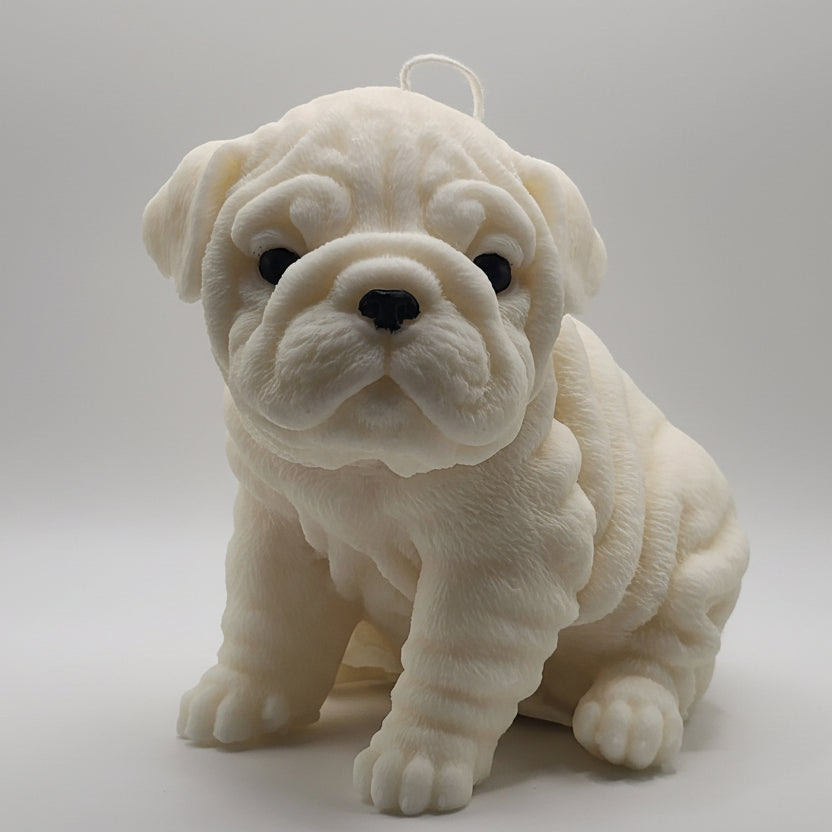English Bulldog Large Candle