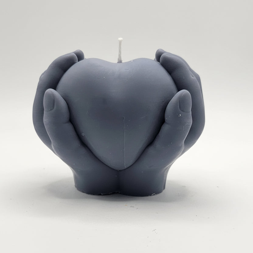 Heart In Hands Candle