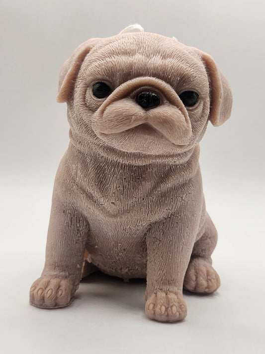 Pug Dog Candle