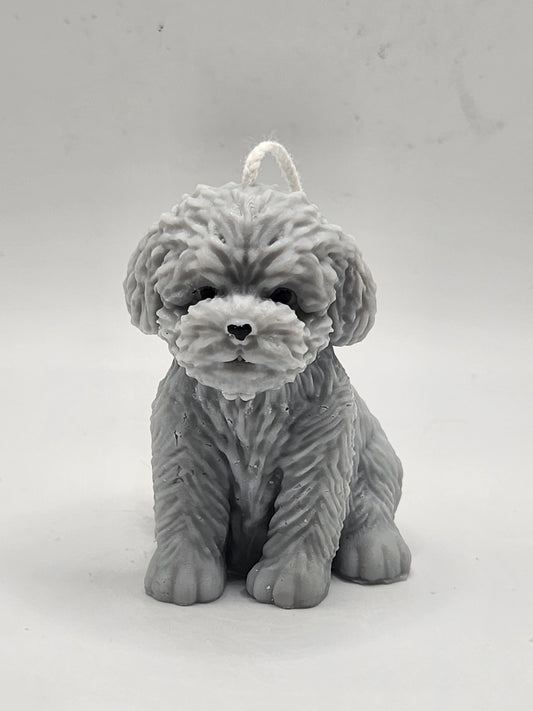 Small Puppy Dog Candle