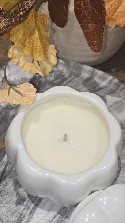Ceramic Pumpkin Spice Candle in Pumpkin Jar