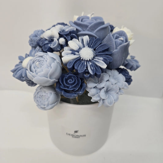 Scented Wax Flower Bouquet - Ocean Breeze