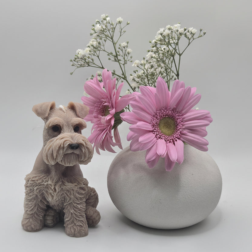 Schnauzer Dog Candle