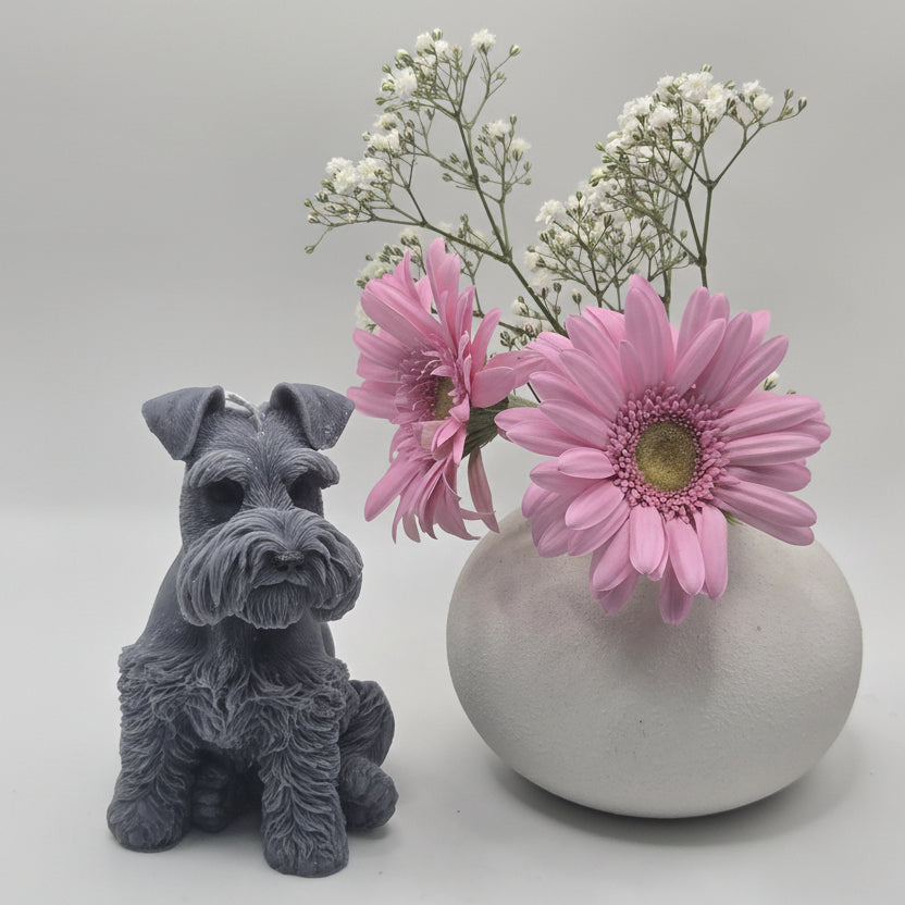Schnauzer Dog Candle