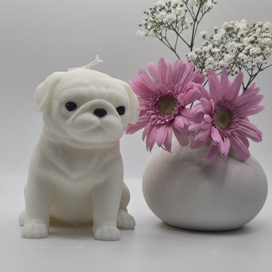 Pug Dog Candle