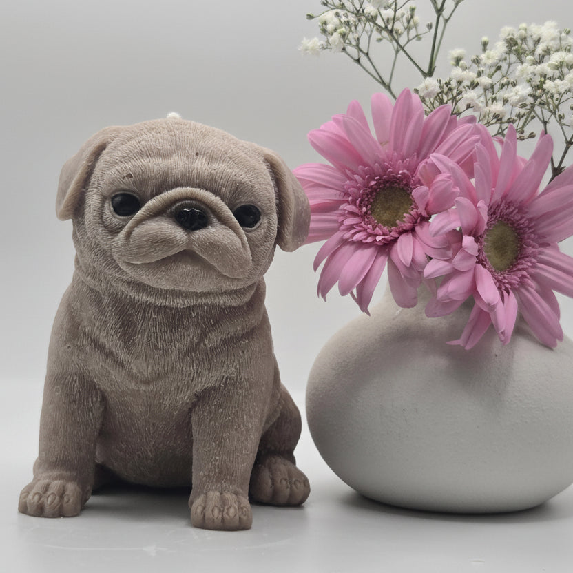 Pug Dog Candle