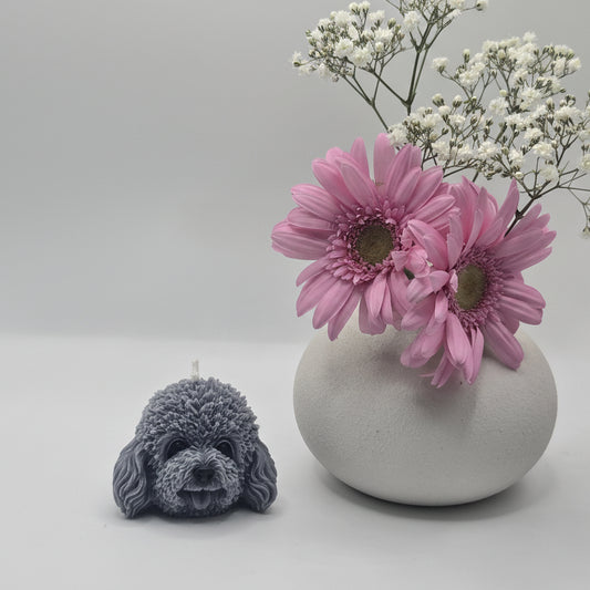 Puppy Dog  Head Small Candle
