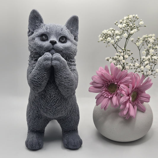 Large Standing Cat Candle