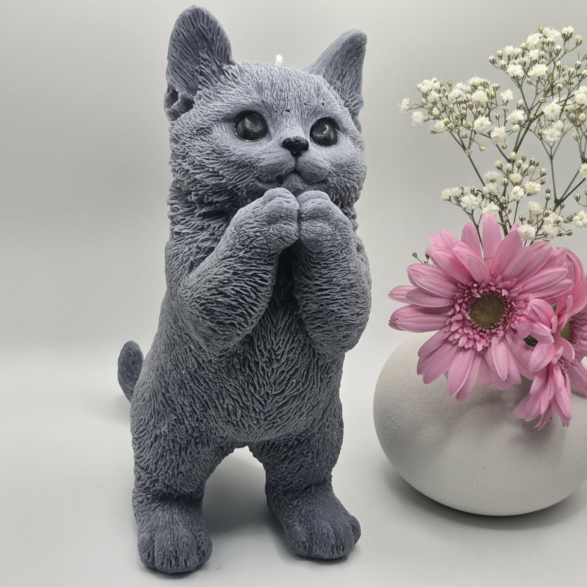 Large Standing Cat Candle