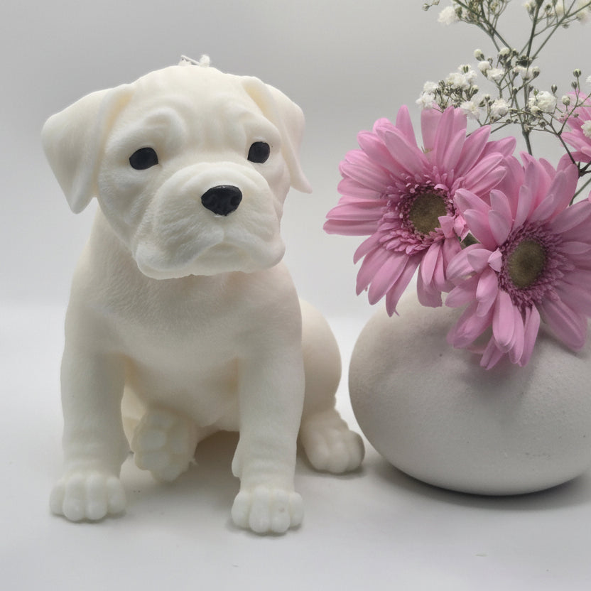 Boxer Dog Candle