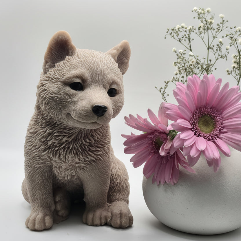 Siberian Husky  Dog Candle