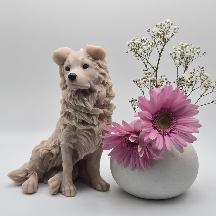 Border Collie Dog Candle