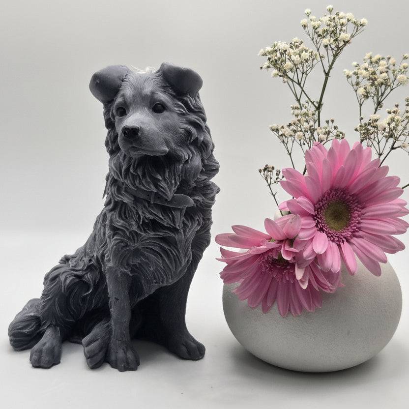 Border Collie Dog Candle