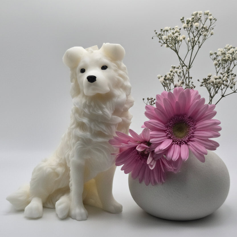 Border Collie Dog Candle