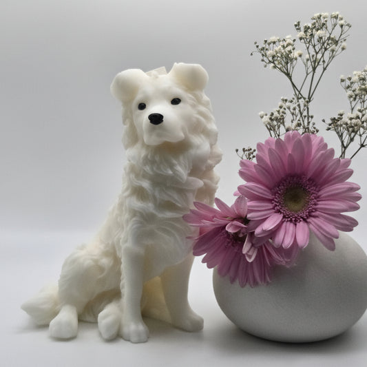 Border Collie Dog Candle