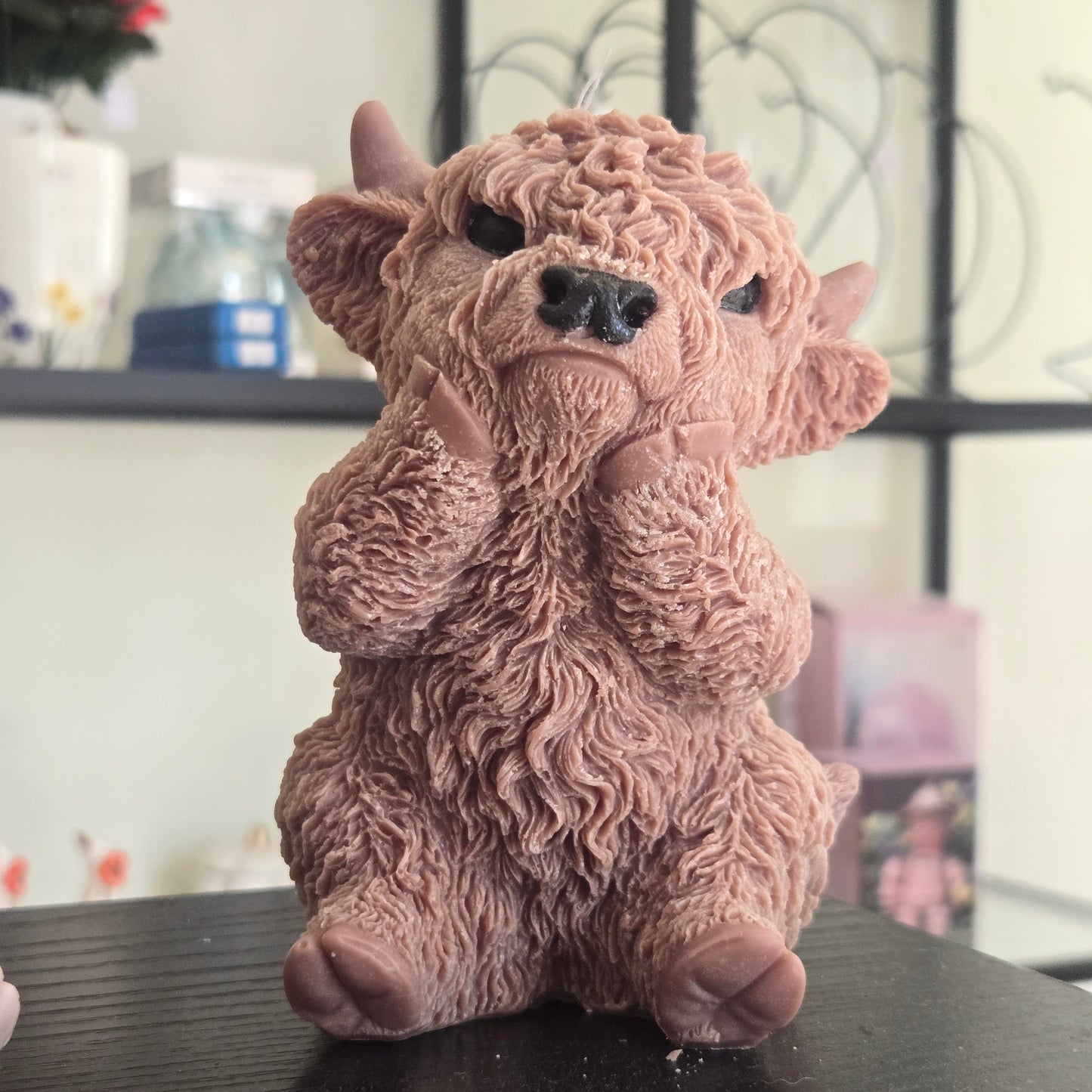 Large Highland Cow Candle