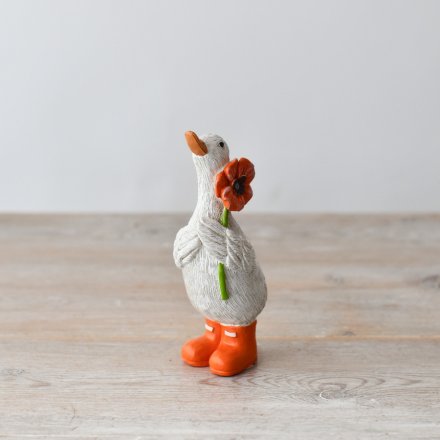 Duck In Orange Boots With Poppy
