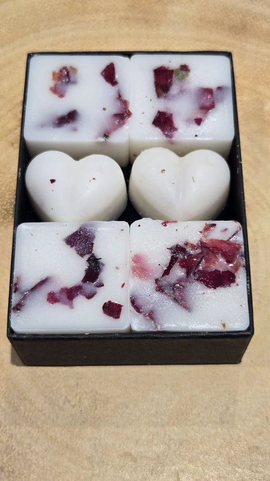 Rose Botanical Wax Melts - Boxed Set of 6 Soy Wax Melts
