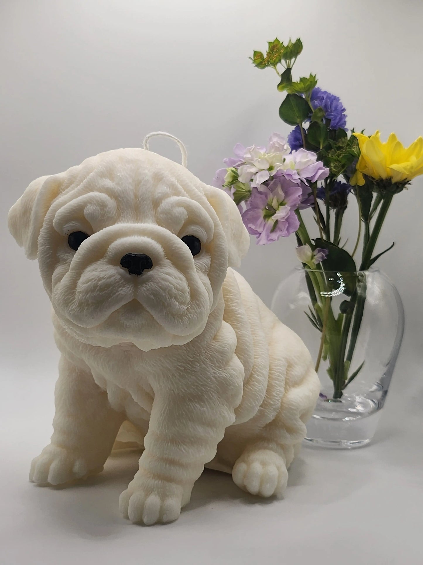 English Bulldog Large Candle