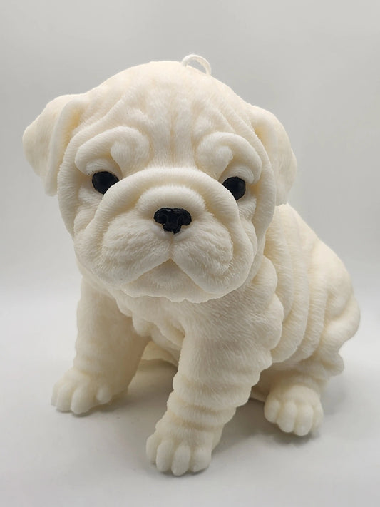 English Bulldog Large Candle