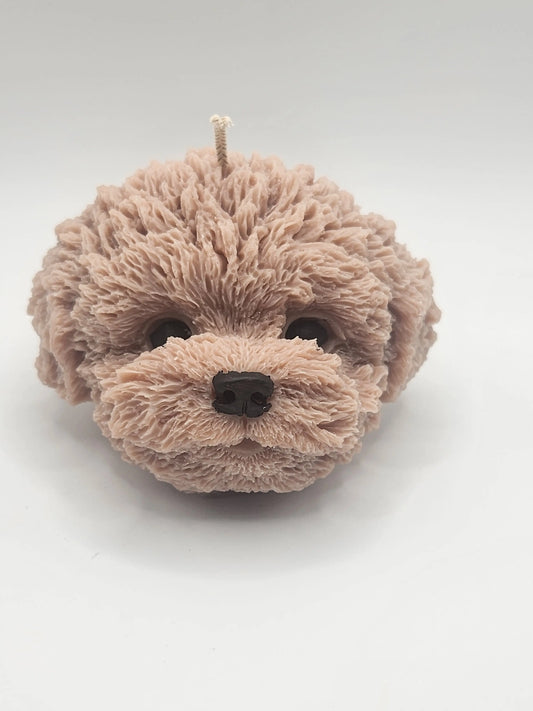 Puppy Dog  Head Medium Candle