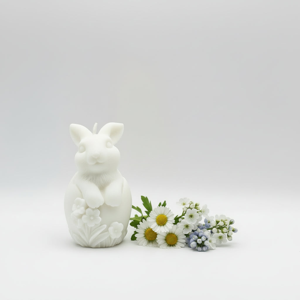 Daisy Rabbit Candle