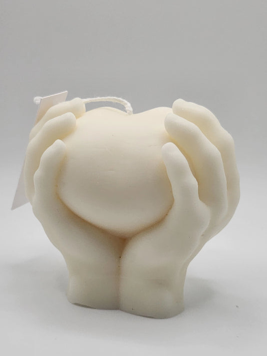 Heart In Hands Candle