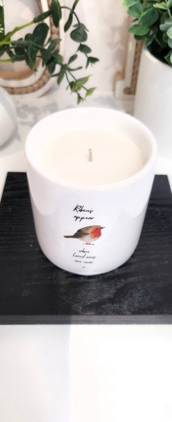 Robins appear when loved ones are near candle