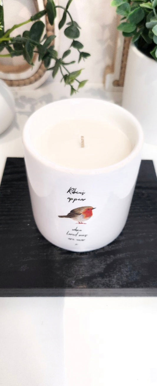 Robins appear when loved ones are near candle